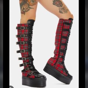 High top knee high platforms